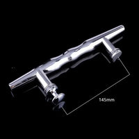 Poignée de Porte de Douche Inox, Entraxe 145 mm, Chromée, Noire ou Cuivrée, vue 2