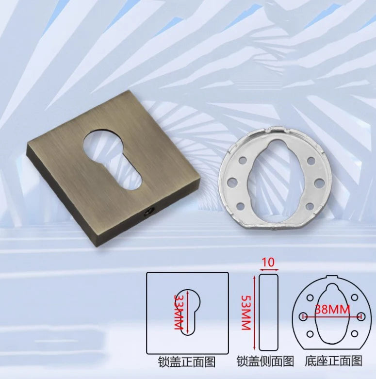 Rosace de Porte en Inox, Ronde, Ovale ou Carrée, 10 Modèles, vue 10
