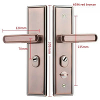 Poignée de Porte d'Entrée sur Plaque en Inox 304, Plaque de 270 à 330 mm, vue 12