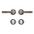 Poignée de porte rétro argent antique en laiton décoré – Style classique avec rosaces trou de clé