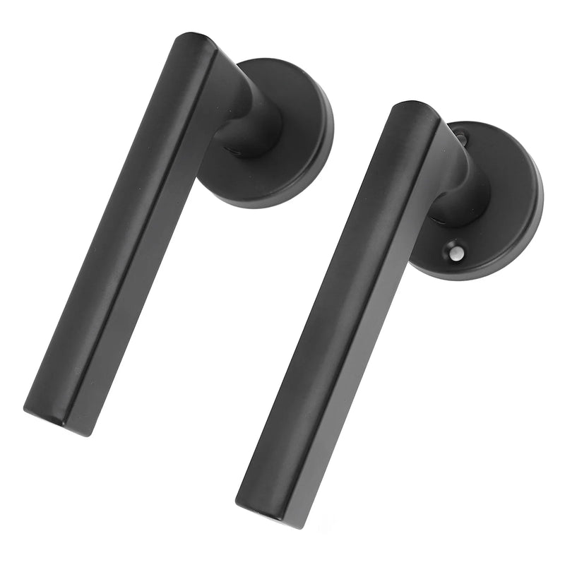 Poignée de Porte Intérieure Noir Mat avec Clé, Béquille de 145 mm, vue 3