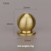 Bouton de Meuble Boule en Laiton Brossé, Diamètre 12 à 25 mm, vue 14