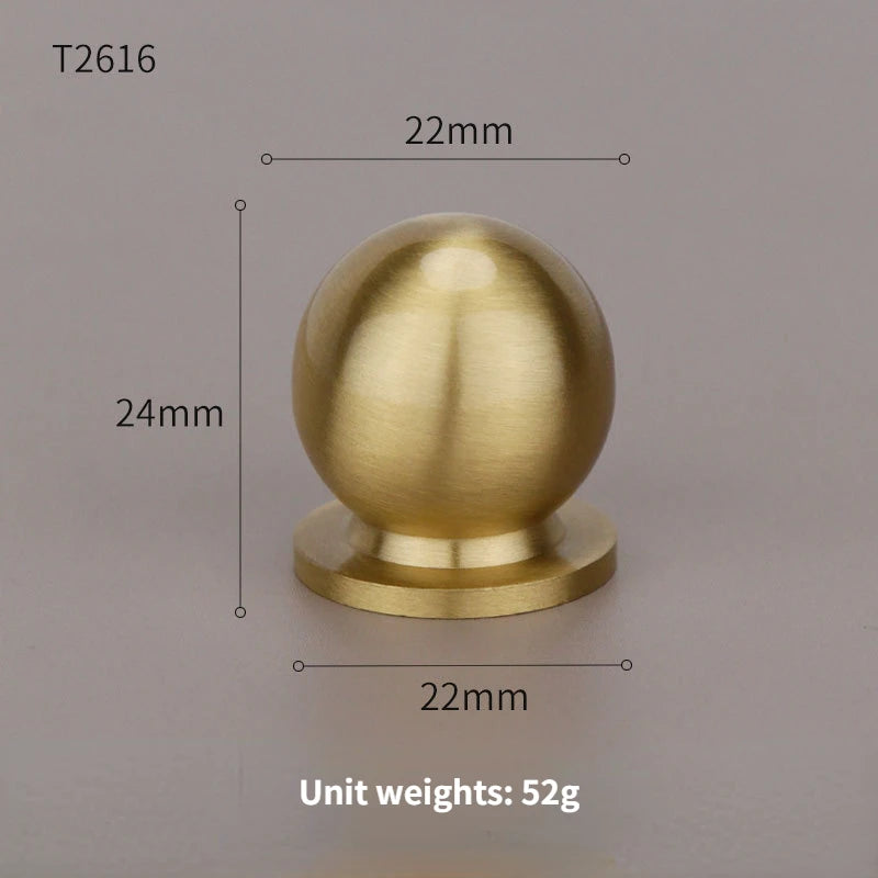 Bouton de Meuble Boule en Laiton Brossé, Diamètre 12 à 25 mm, vue 14