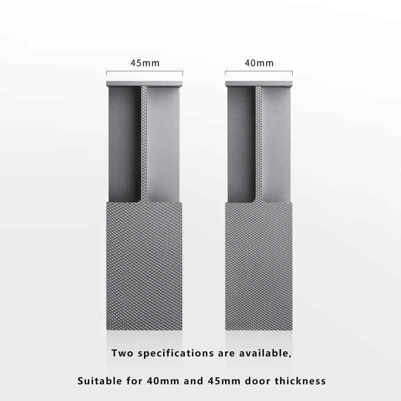 Poignée Cuvette Moletée pour Porte Coulissante, Aluminium Noir, Gris ou Doré, vue 7