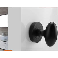 Bouton de Porte Œuf en Zamak sur Rosace Ronde, Seul ou avec Loquet, vue 4