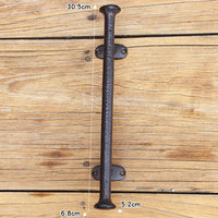 Poignée de Tirage en Fonte Aspect Rouille pour Porte de Grange, vue 8