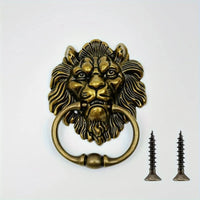 Heurtoir de Porte Tête de Lion en Zamak Bronze Antique, 16 cm, vue 3