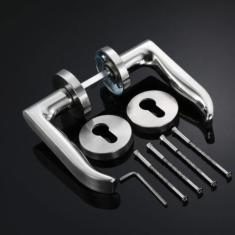 Poignée de Porte Intérieure Inox, 11 Formes de Béquille, Rosaces de Clé, vue 16