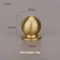 Bouton de Meuble Boule en Laiton Brossé, Diamètre 12 à 25 mm, vue 19