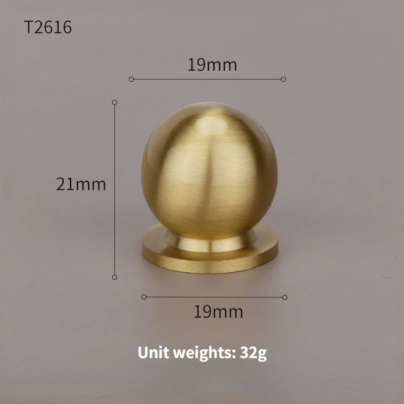 Bouton de Meuble Boule en Laiton Brossé, Diamètre 12 à 25 mm, vue 19