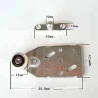 Galet de Porte Coulissante de Placard sur Platine, 96,5 x 45 mm, vue 2