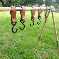 Poignée Lanière en Cuir Marron pour Tiroir, Lot de 6, Vis en Laiton, vue 5