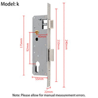 Serrure Encastrable Étroite Inox, Entraxe 85 ou 92 mm, Axe 20 à 40 mm, 22 x 240 mm, vue 10
