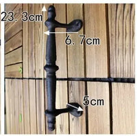 Poignée de Porte Ancienne en Fonte Noire, 7 Modèles dont un Heurtoir, vue 13
