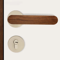 Poignée de Porte Intérieure Bois de Noyer, Béquille Plate de 150 mm, vue 4