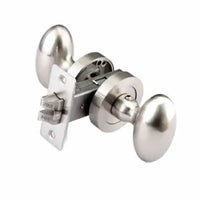 Bouton de Porte Œuf en Zamak sur Rosace Ronde, Seul ou avec Loquet, vue 7