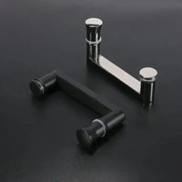 Poignée de Porte de Douche Inox, Entraxe 145 mm, Chromée, Noire ou Cuivrée, vue 9