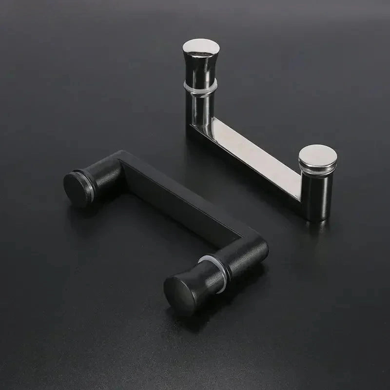 Poignée de Porte de Douche Inox, Entraxe 145 mm, Chromée, Noire ou Cuivrée, vue 9