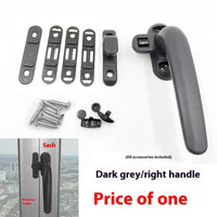 Poignée de Fenêtre Aluminium Noir, Blanc ou Gris Foncé, Gauche ou Droite, vue 11