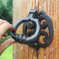 Poignée de Porte Ancienne en Fonte Noire, 7 Modèles dont un Heurtoir, vue 9