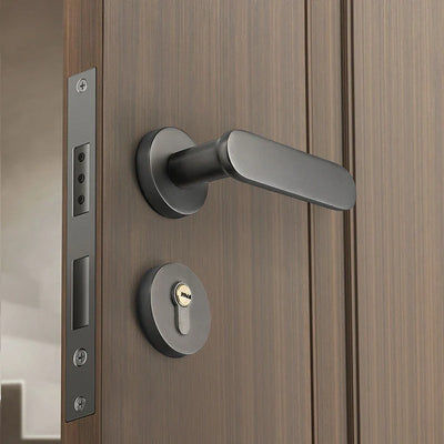 Poignée de Porte Intérieure Vintage, Béquille Plate sur Rosace en Zinc, vue 2
