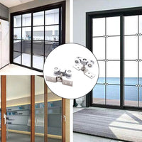 Lot de 2 Chariots à 4 Galets Nylon pour Porte Coulissante, Inox, vue 4