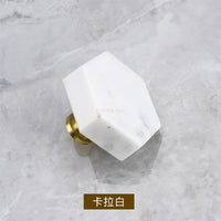 Bouton de Meuble en Marbre sur Socle Laiton, 5 Formes, vue 8