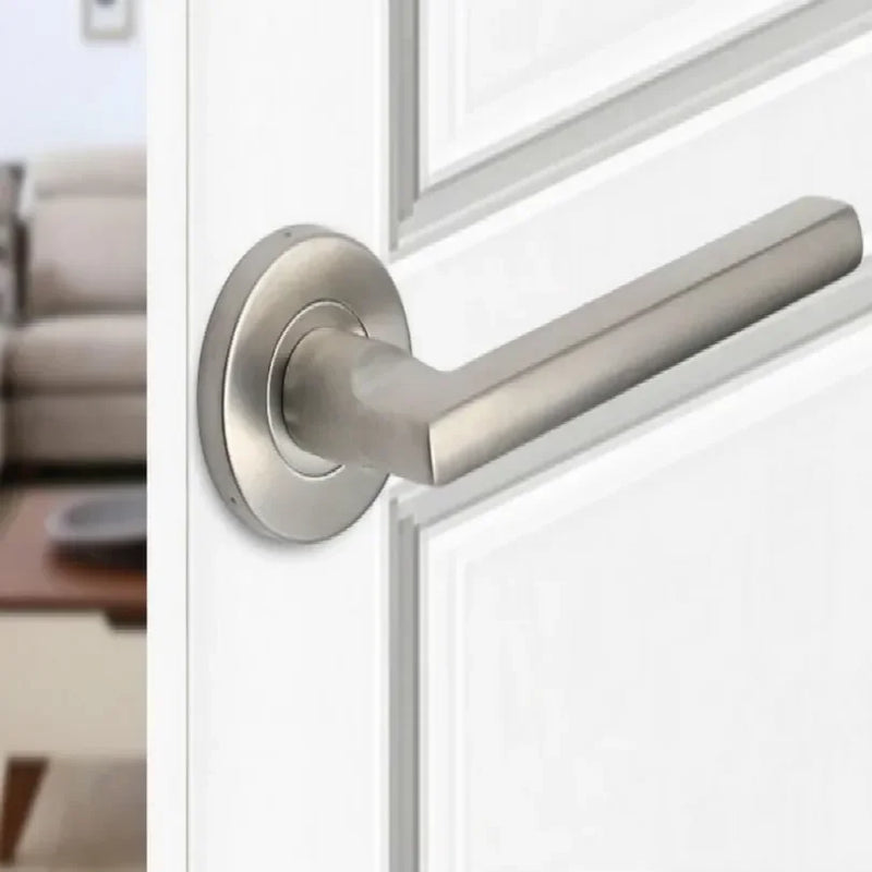 Poignée de Porte Coulissante Inox sur Rosace, Lot de 2, 6 Finitions, vue 11