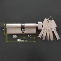 Cylindre de Porte à Bouton Asymétrique, Laiton, 50 à 100 mm, vue 10