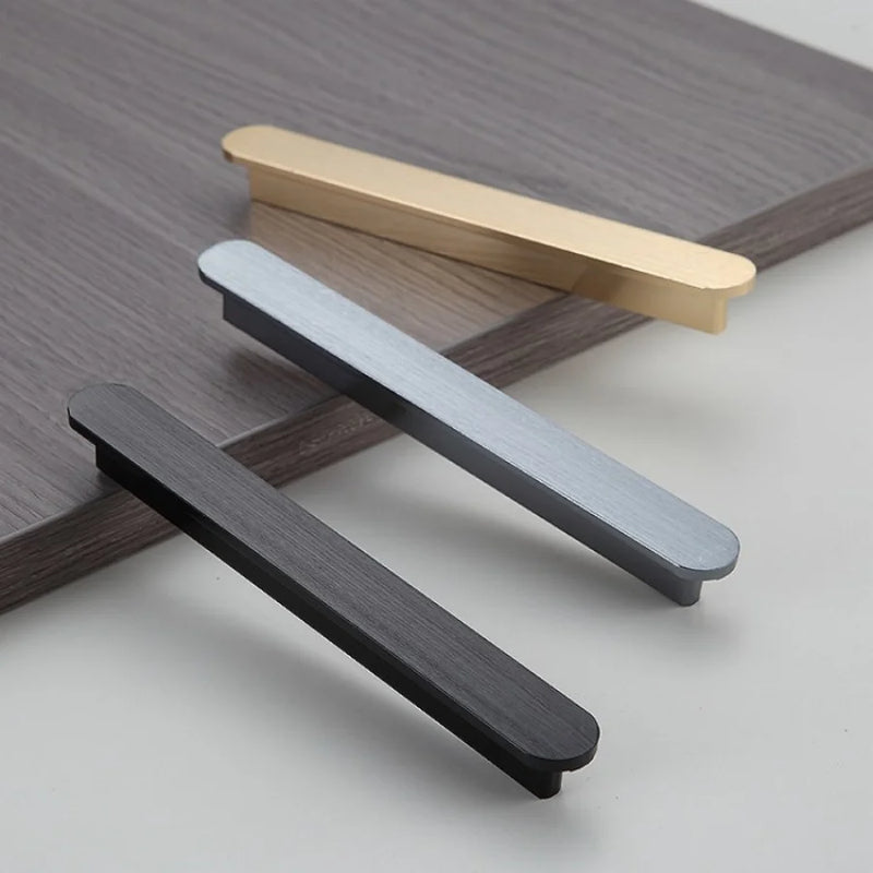 Poignée de Cuisine Plate en Aluminium Brossé, Entraxe 96 à 320 mm, vue 2