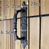 Poignée de Porte Ancienne en Fonte Noire, 7 Modèles dont un Heurtoir, vue 10