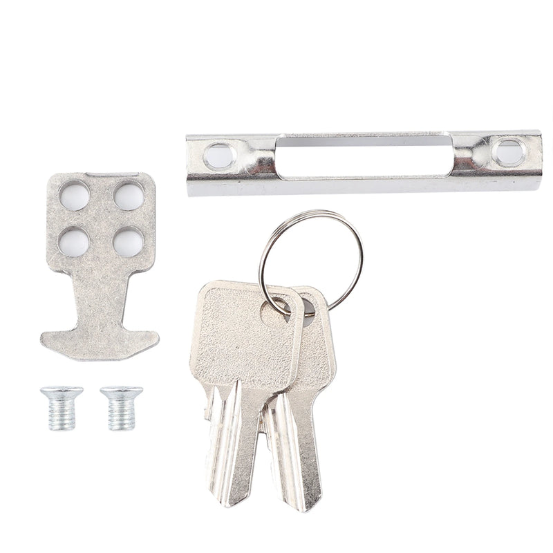 Serrure à Crochet pour Porte Coulissante Vitrée, Noire, Indicateur et 2 Clés, vue 6