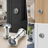 Judas de Porte Inox Brossé Grand Angle 200°, Perçage 16 ou 22 mm, vue 4