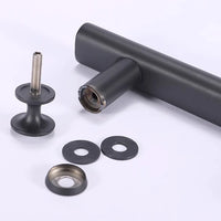 Poignée de Porte de Douche Noire en Inox, Barre de 225 mm, Entraxe 145 mm, vue 2