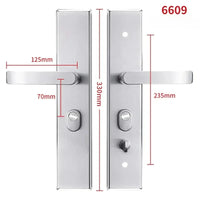 Poignée de Porte d'Entrée sur Plaque en Inox 304, Plaque de 270 à 330 mm, vue 9