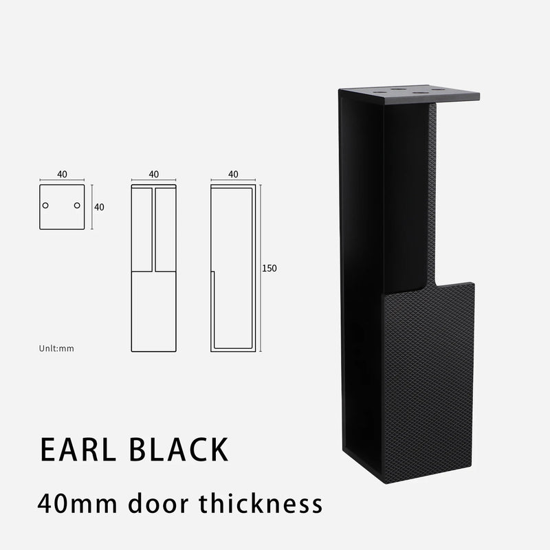 Poignée Cuvette Moletée pour Porte Coulissante, Aluminium Noir, Gris ou Doré