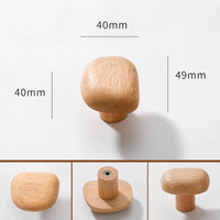 Bouton de Meuble Galet en Bois de Hêtre ou de Noyer, vue 13