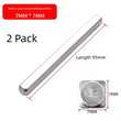 Carré de Poignée de Porte 7 x 7 mm en Aluminium, Lot de 2, de 80 à 120 mm