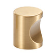 Bouton de Meuble Cylindrique en Laiton Brossé, Ø 17 mm
