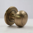 Bouton de Porte Boule en Laiton, Rosace 60 mm, Tête 45 mm