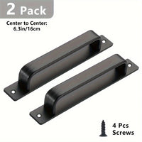 Lot de 2 Poignées de Tirage Aluminium Noir Mat, Entraxe 128 ou 160 mm, vue 8
