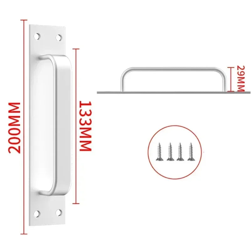 Poignée de Tirage Plate Aluminium pour Porte Coulissante, 200 x 40 mm, vue 6