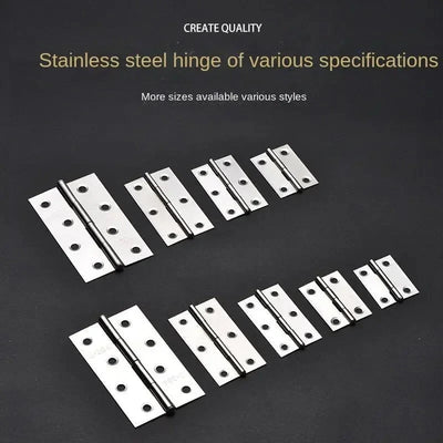 Paumelle Plate en Inox 304 pour Porte et Meuble, de 25 à 88 mm