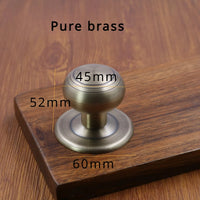 Bouton de Porte Boule en Laiton, Rosace 60 mm, Tête 45 mm, vue 3