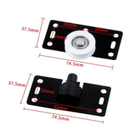 Galets de Placard Coulissant Noirs, 2 Jeux de Roulettes sur Platine, vue 5