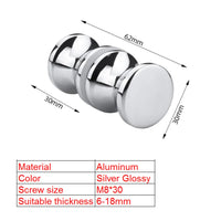 Poignée de Douche Bouton Double Face Aluminium, Verre 6 à 18 mm, vue 10