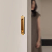 Poignée Cuvette Ovale ou Rectangulaire pour Porte Coulissante, Aluminium 160 mm, vue 3