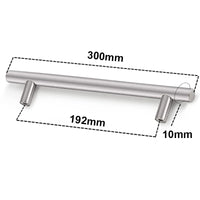 Poignée de Cuisine Barre en T Inox Noire ou Argent, 64 à 320 mm, vue 7