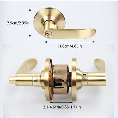 Poignée de Porte de Chambre à Bouton, Chrome ou Or Satiné, vue 6