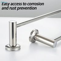 Porte-Serviettes Mural en Inox Chromé, Barre Simple ou Double, 50 ou 60 cm, vue 5